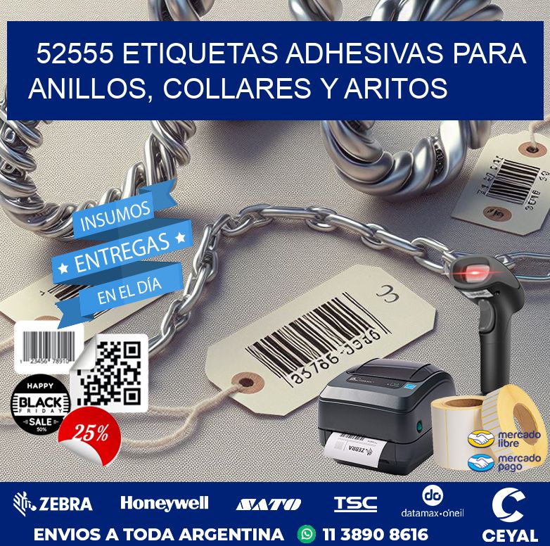 52555 ETIQUETAS ADHESIVAS PARA ANILLOS, COLLARES Y ARITOS