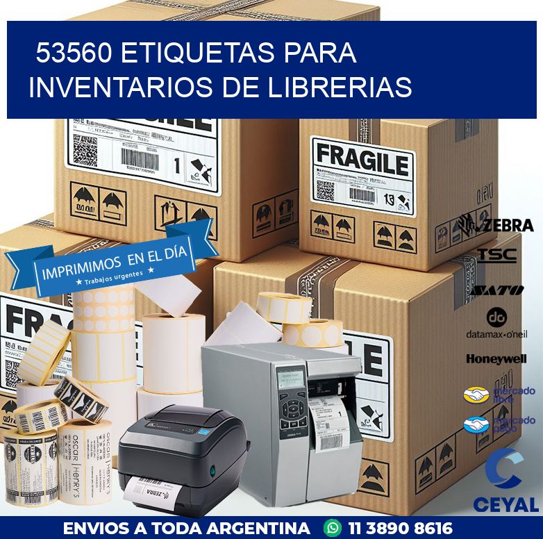 53560 ETIQUETAS PARA INVENTARIOS DE LIBRERIAS
