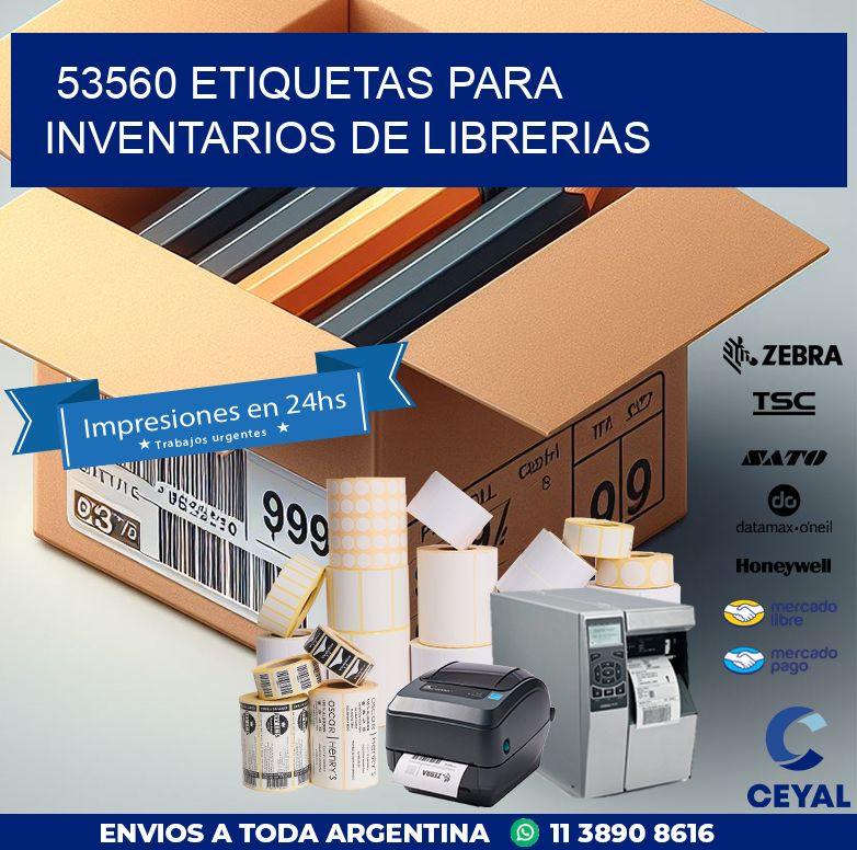 53560 ETIQUETAS PARA INVENTARIOS DE LIBRERIAS