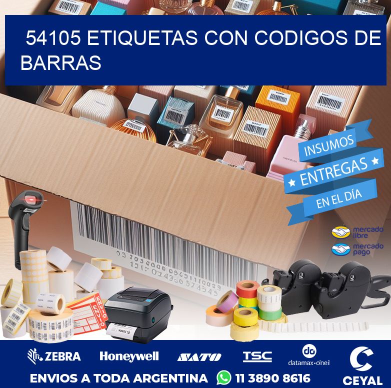 54105 ETIQUETAS CON CODIGOS DE BARRAS