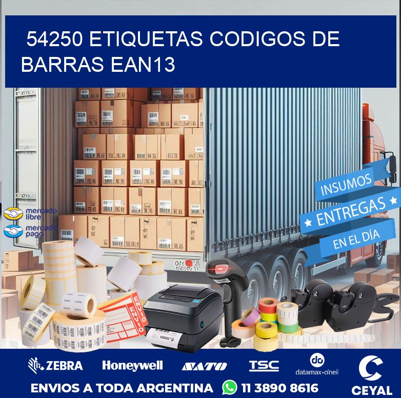 54250 ETIQUETAS CODIGOS DE BARRAS EAN13
