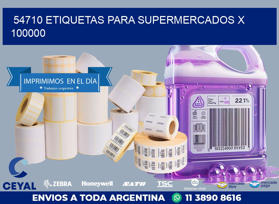 54710 ETIQUETAS PARA SUPERMERCADOS X 100000