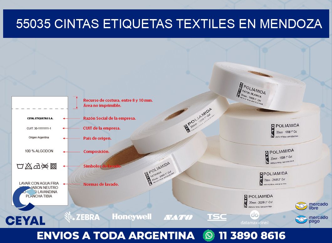 55035 CINTAS ETIQUETAS TEXTILES EN MENDOZA