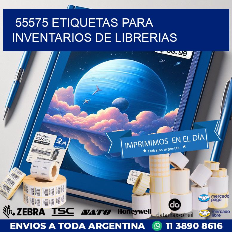 55575 ETIQUETAS PARA INVENTARIOS DE LIBRERIAS