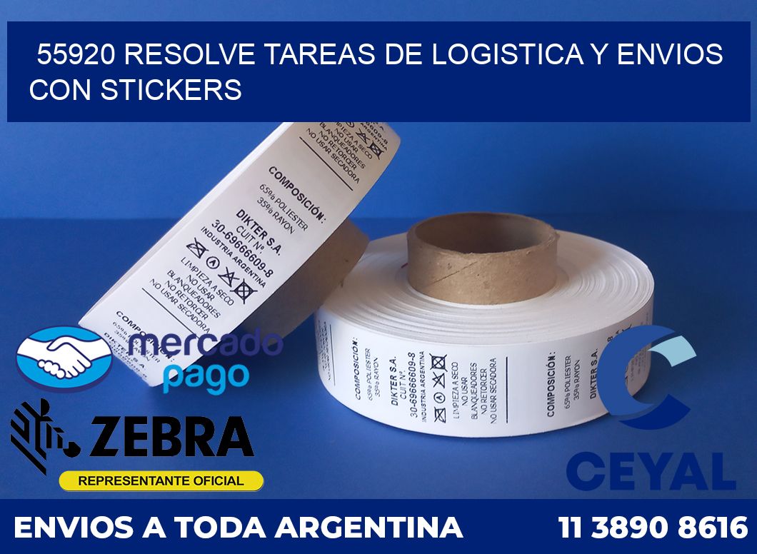 55920 RESOLVE TAREAS DE LOGISTICA Y ENVIOS CON STICKERS