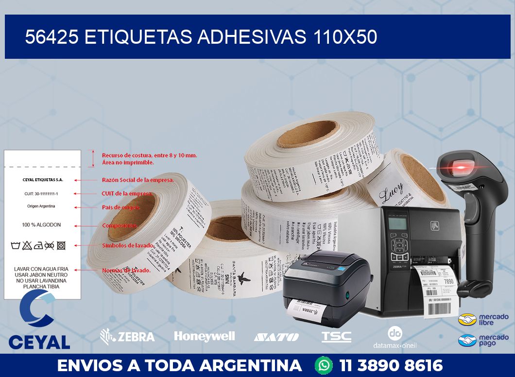 56425 ETIQUETAS ADHESIVAS 110X50