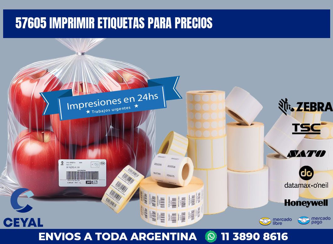 57605 IMPRIMIR ETIQUETAS PARA PRECIOS