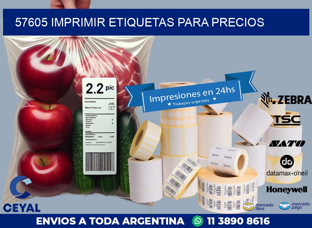 57605 IMPRIMIR ETIQUETAS PARA PRECIOS