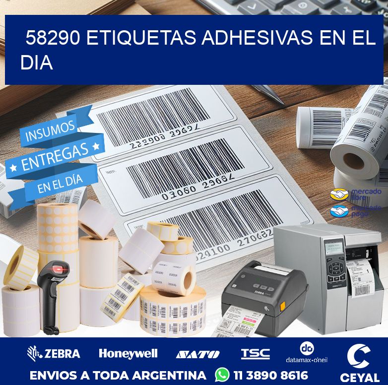 58290 ETIQUETAS ADHESIVAS EN EL DIA