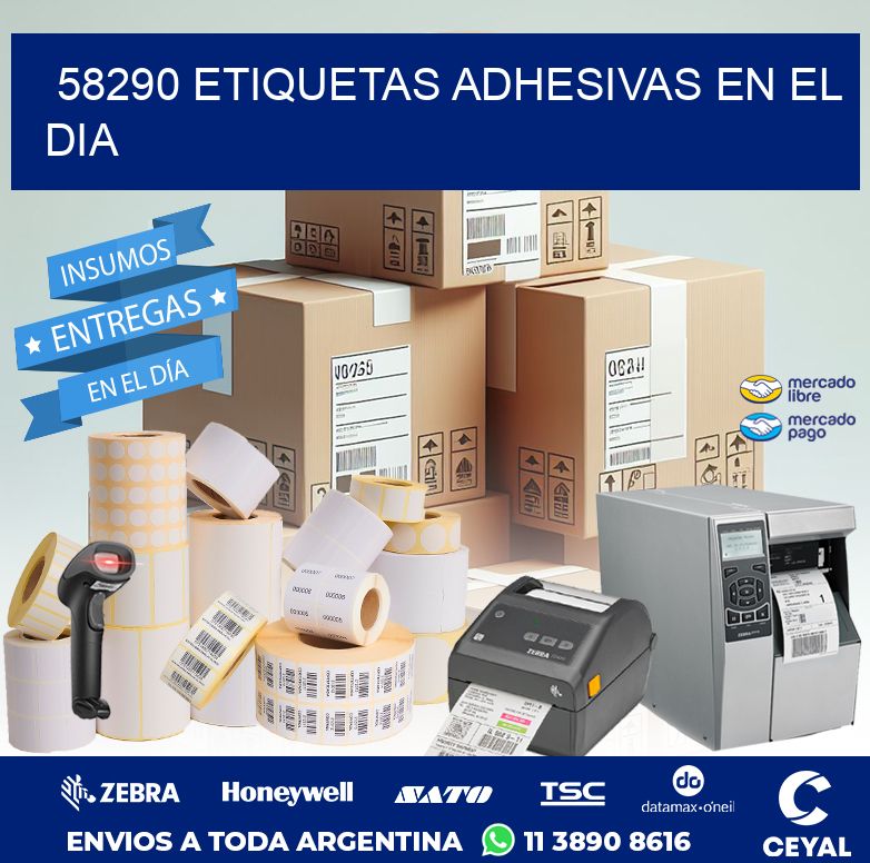 58290 ETIQUETAS ADHESIVAS EN EL DIA