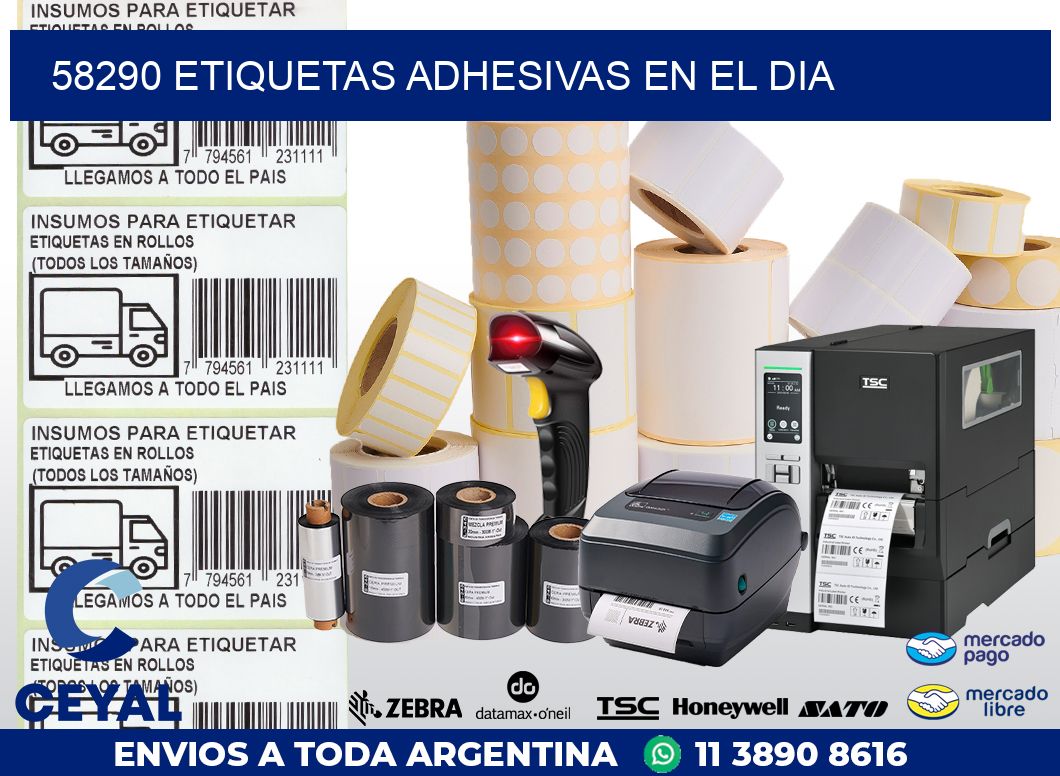 58290 ETIQUETAS ADHESIVAS EN EL DIA
