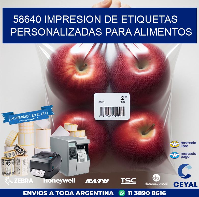 58640 IMPRESION DE ETIQUETAS PERSONALIZADAS PARA ALIMENTOS
