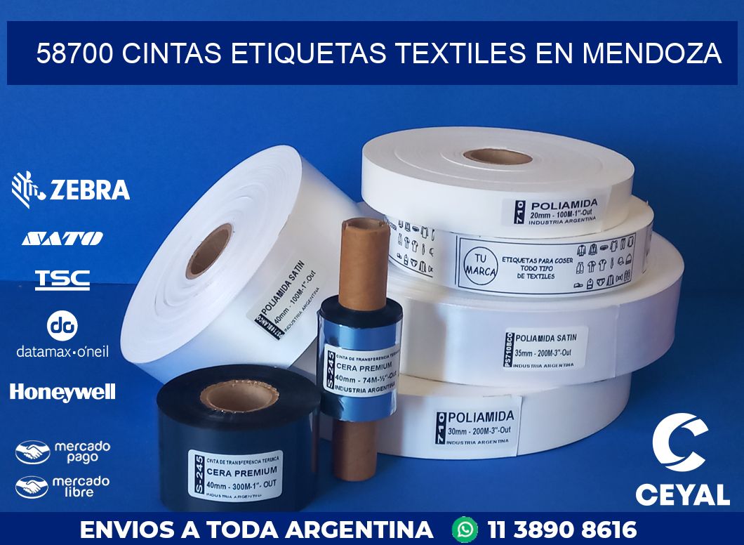58700 CINTAS ETIQUETAS TEXTILES EN MENDOZA