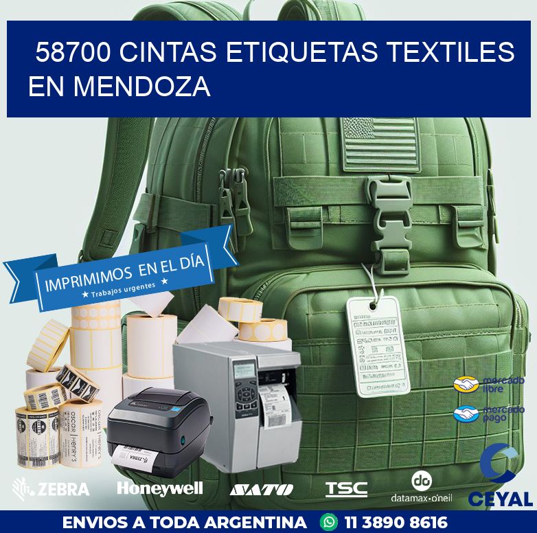 58700 CINTAS ETIQUETAS TEXTILES EN MENDOZA