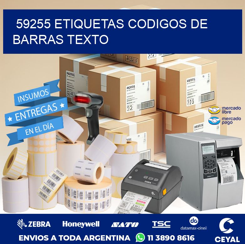 59255 ETIQUETAS CODIGOS DE BARRAS TEXTO