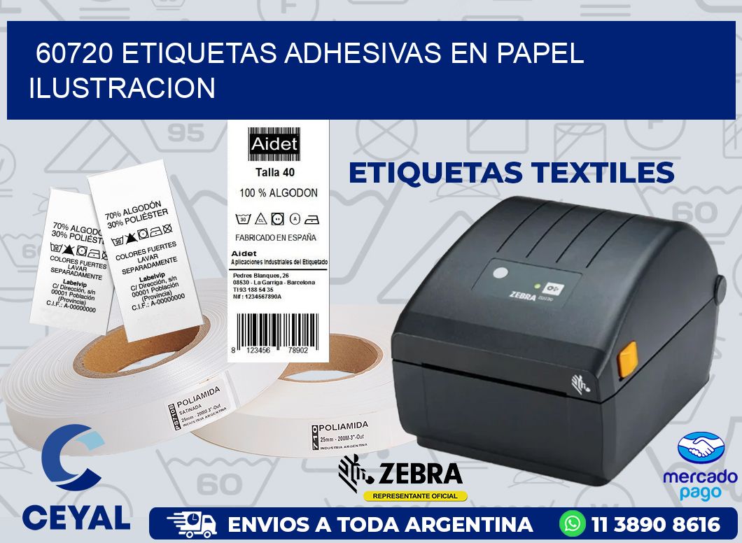 60720 ETIQUETAS ADHESIVAS EN PAPEL ILUSTRACION