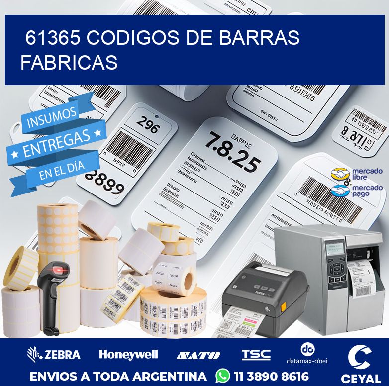61365 CODIGOS DE BARRAS FABRICAS