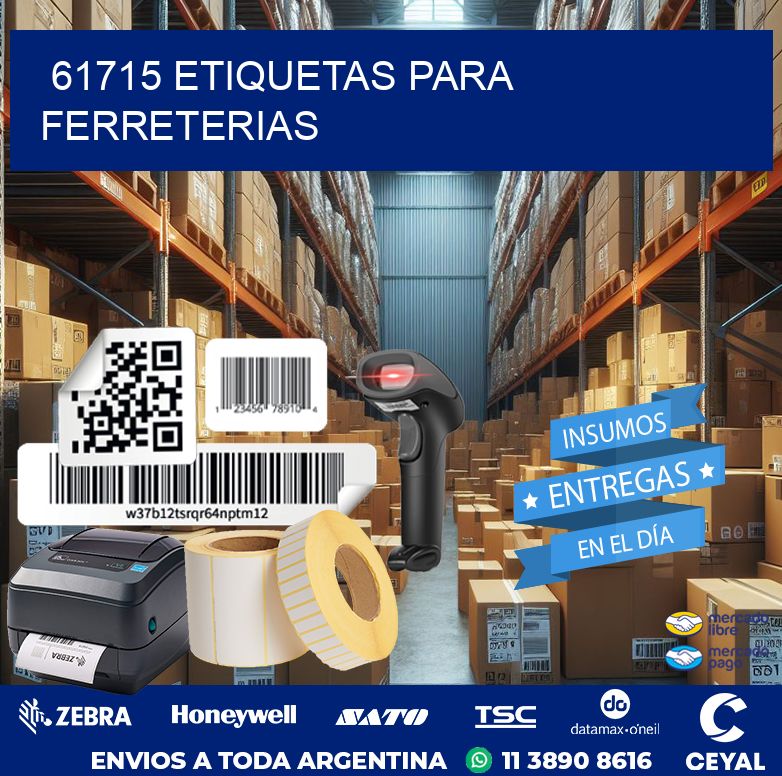 61715 ETIQUETAS PARA FERRETERIAS