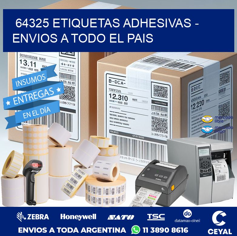 64325 ETIQUETAS ADHESIVAS - ENVIOS A TODO EL PAIS