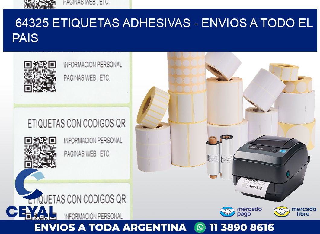 64325 ETIQUETAS ADHESIVAS - ENVIOS A TODO EL PAIS