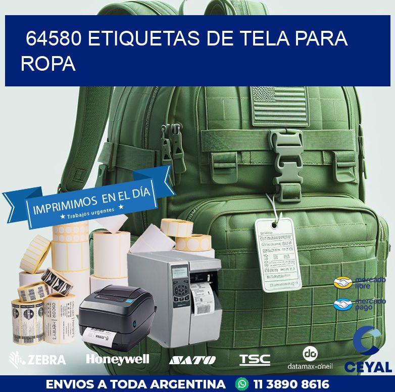 64580 ETIQUETAS DE TELA PARA ROPA