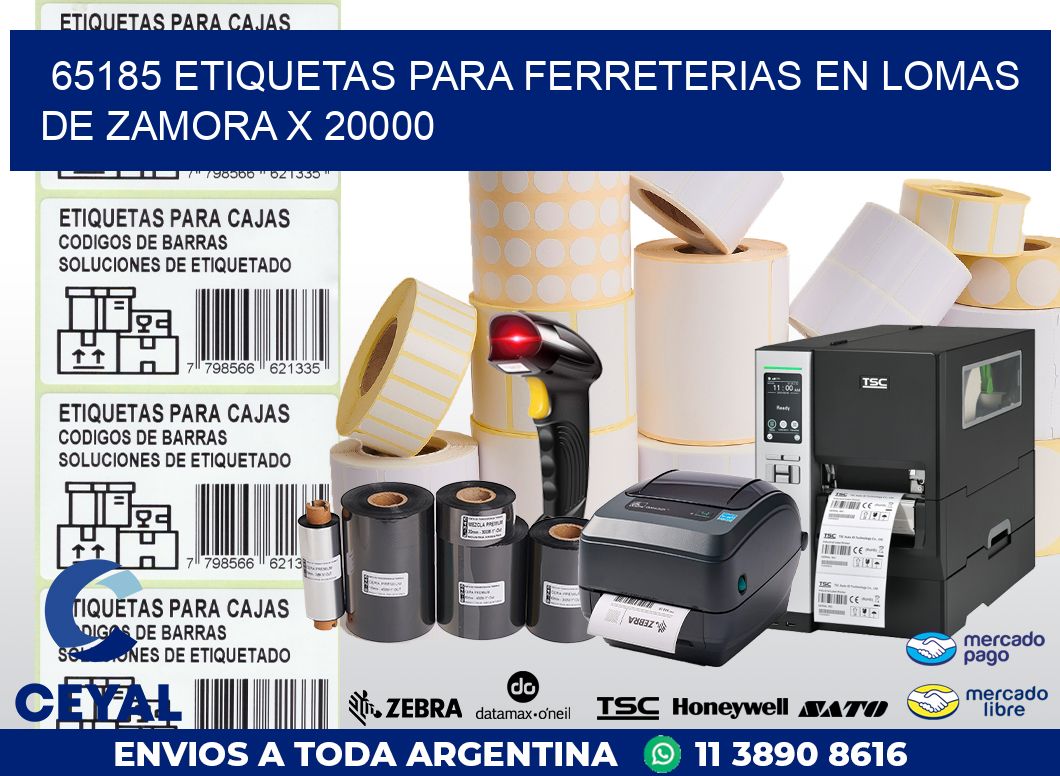 65185 ETIQUETAS PARA FERRETERIAS EN LOMAS DE ZAMORA X 20000