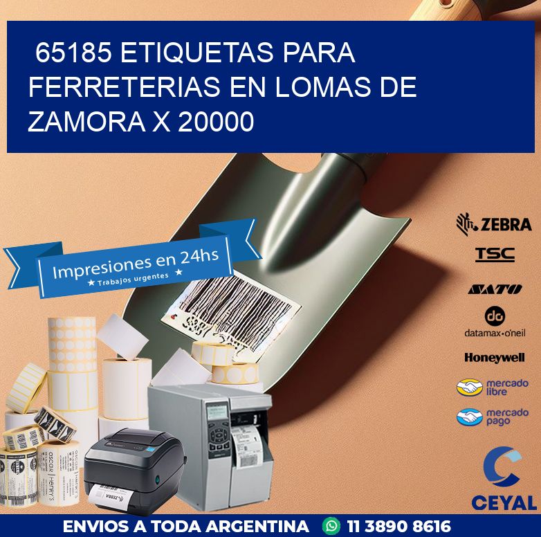 65185 ETIQUETAS PARA FERRETERIAS EN LOMAS DE ZAMORA X 20000