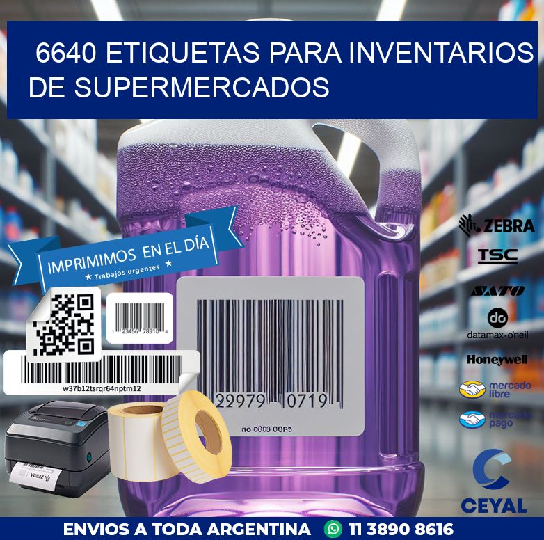 6640 ETIQUETAS PARA INVENTARIOS DE SUPERMERCADOS
