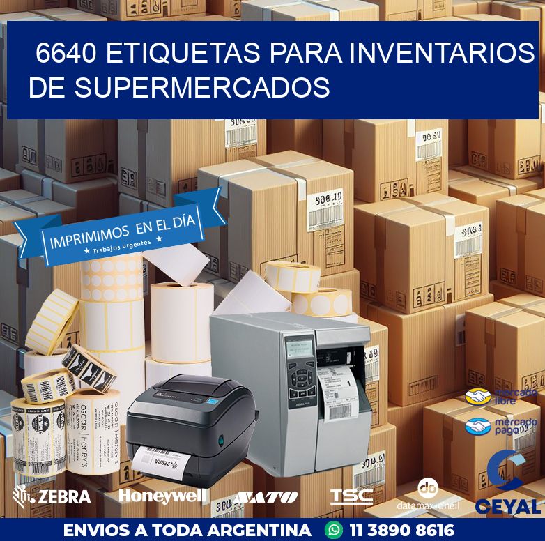 6640 ETIQUETAS PARA INVENTARIOS DE SUPERMERCADOS