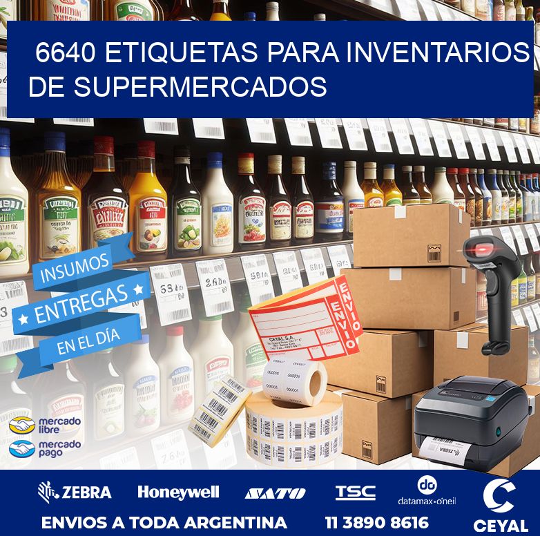 6640 ETIQUETAS PARA INVENTARIOS DE SUPERMERCADOS