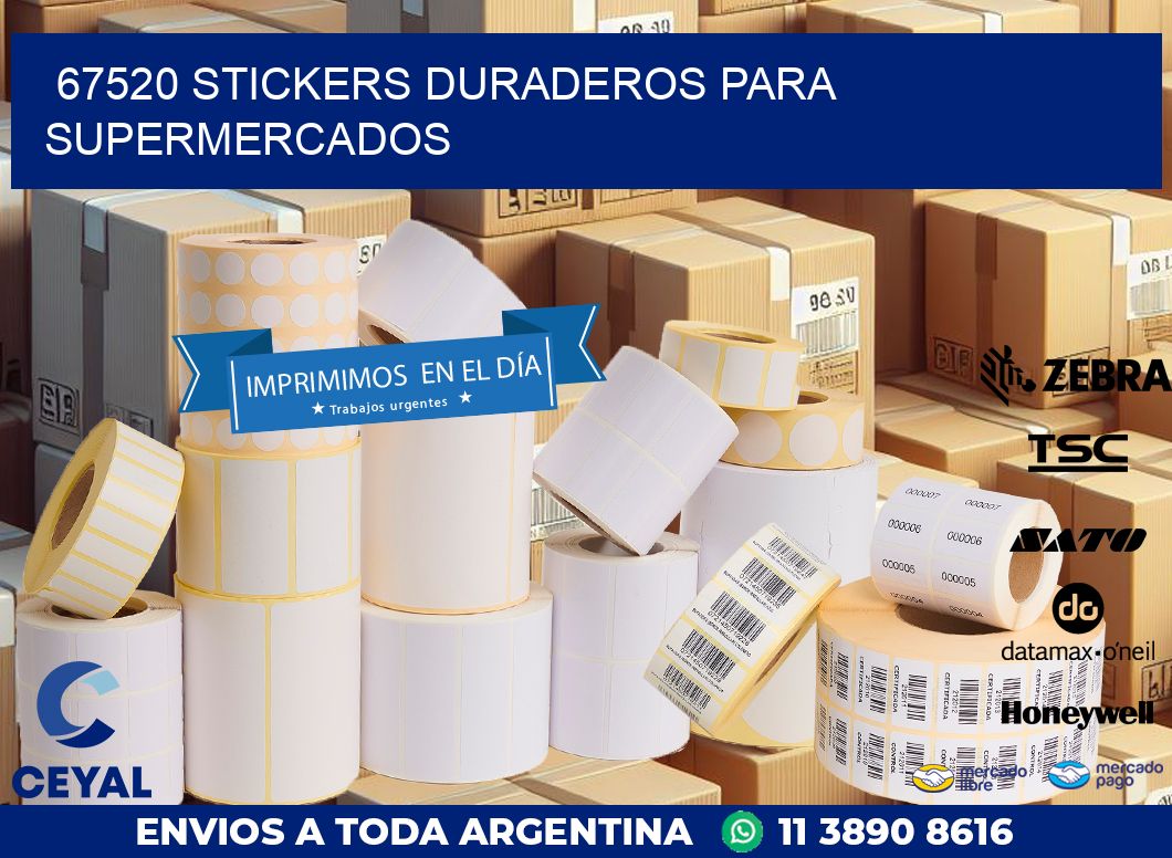 67520 STICKERS DURADEROS PARA SUPERMERCADOS