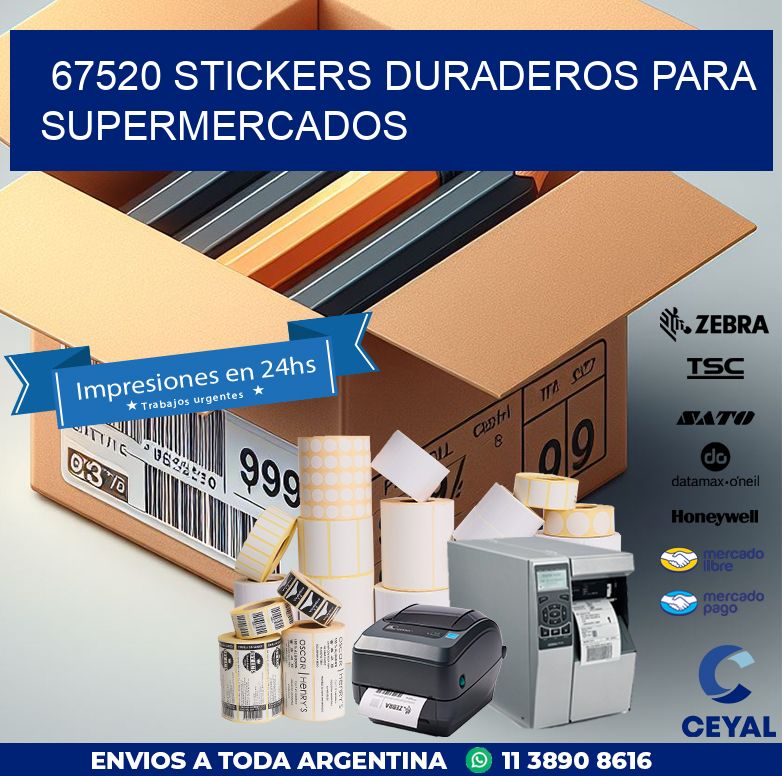 67520 STICKERS DURADEROS PARA SUPERMERCADOS