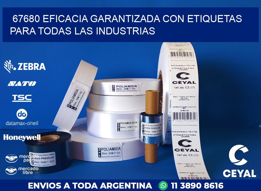 67680 EFICACIA GARANTIZADA CON ETIQUETAS PARA TODAS LAS INDUSTRIAS