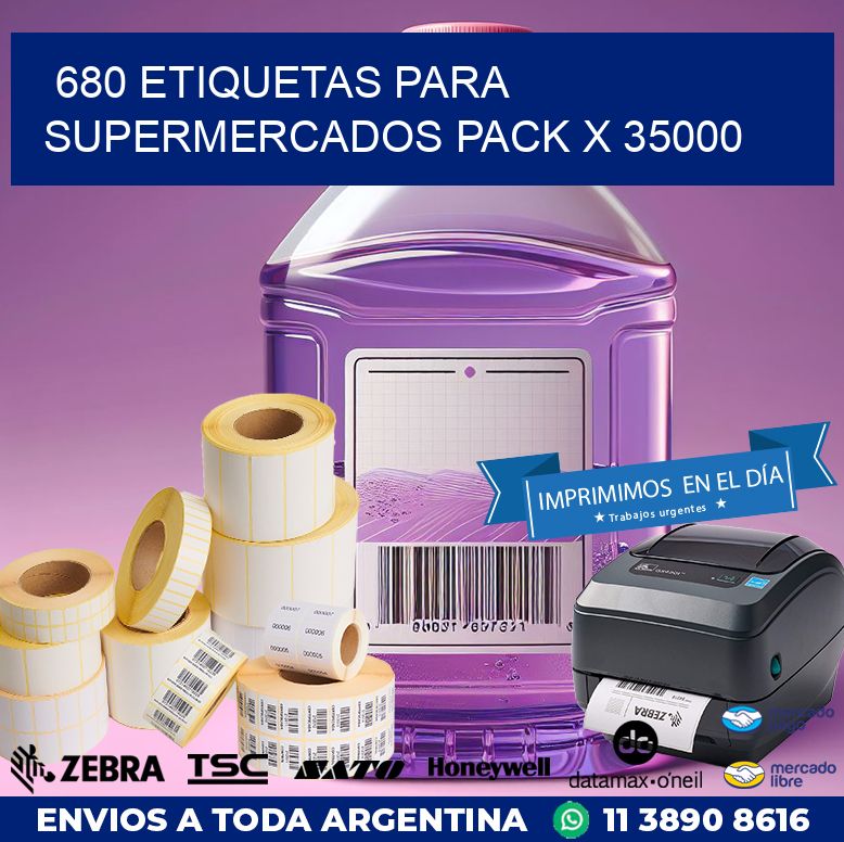 680 ETIQUETAS PARA SUPERMERCADOS PACK X 35000