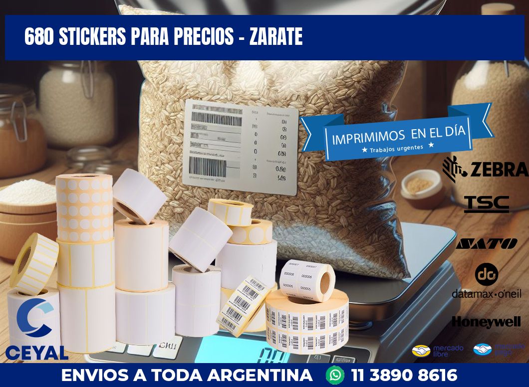 680 STICKERS PARA PRECIOS - ZARATE