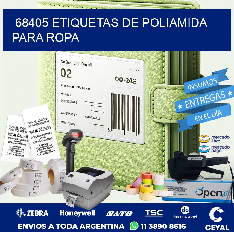 68405 ETIQUETAS DE POLIAMIDA PARA ROPA