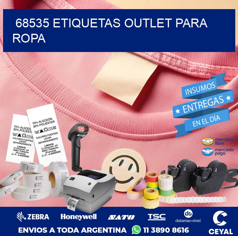 68535 ETIQUETAS OUTLET PARA ROPA