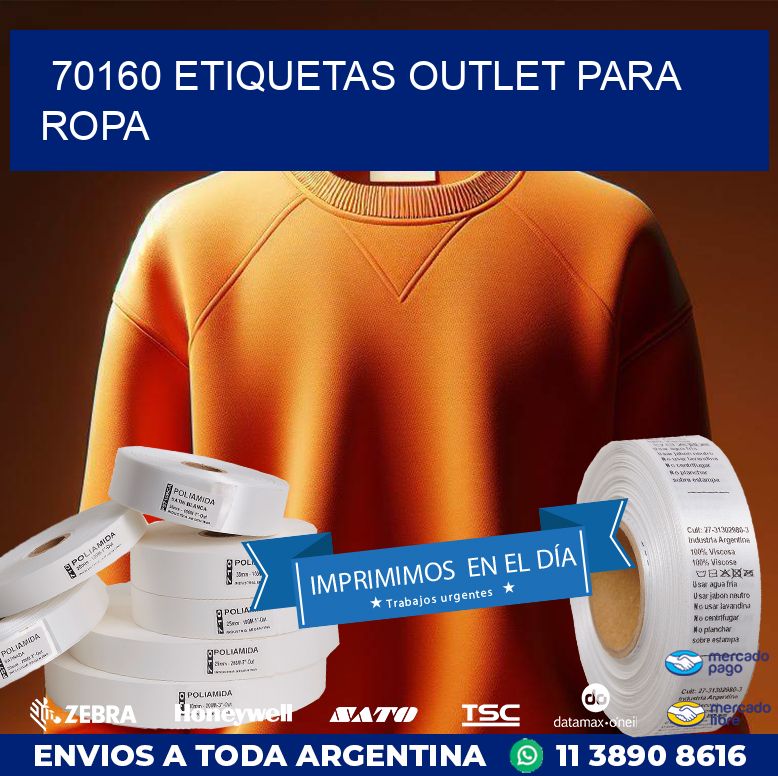 70160 ETIQUETAS OUTLET PARA ROPA