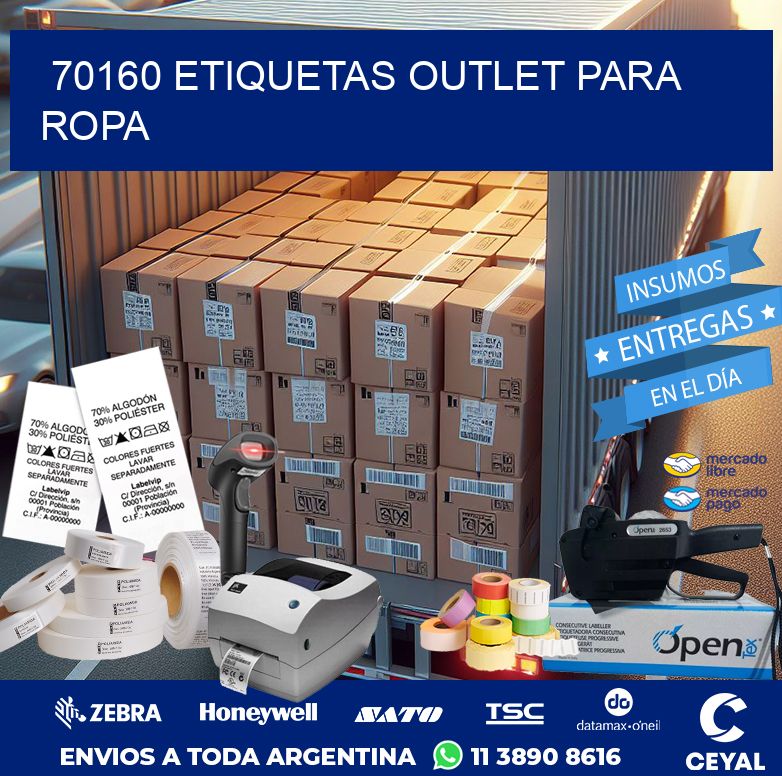 70160 ETIQUETAS OUTLET PARA ROPA