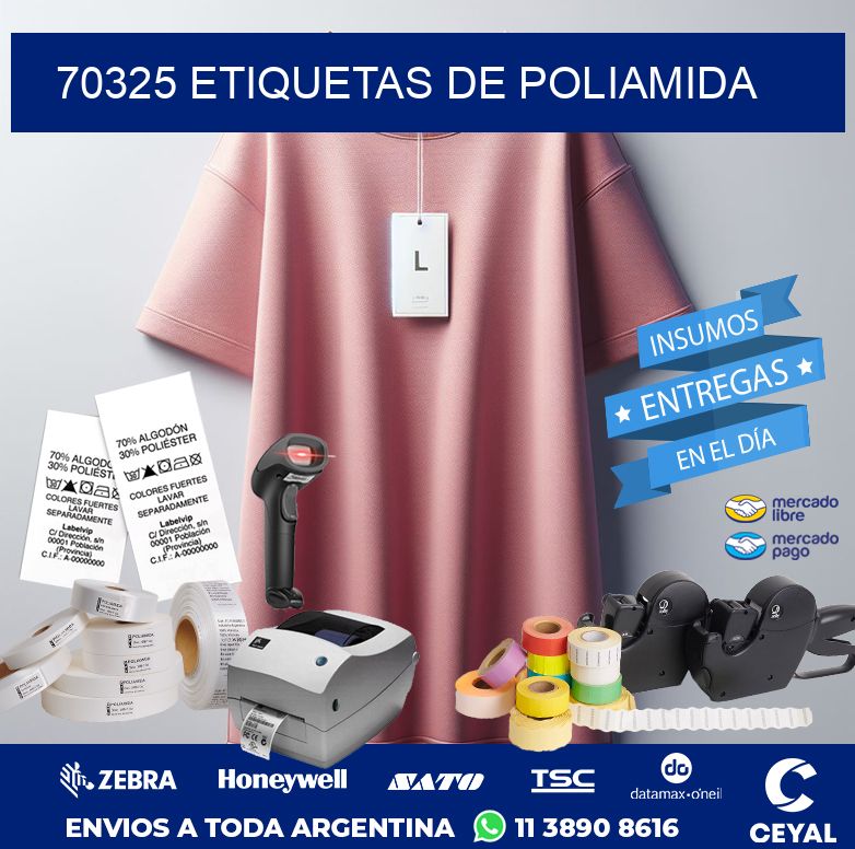 70325 ETIQUETAS DE POLIAMIDA