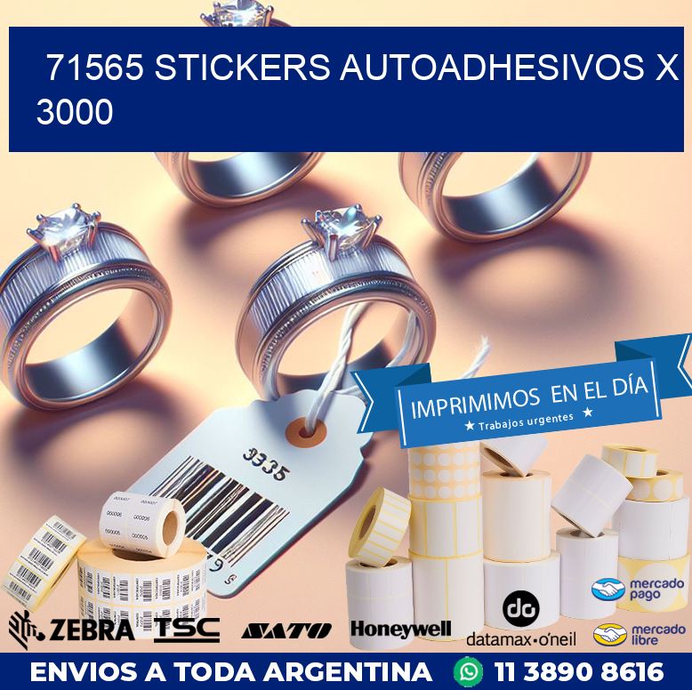 71565 STICKERS AUTOADHESIVOS X 3000