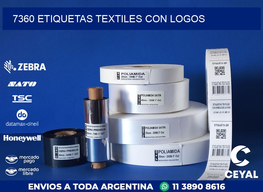 7360 ETIQUETAS TEXTILES CON LOGOS