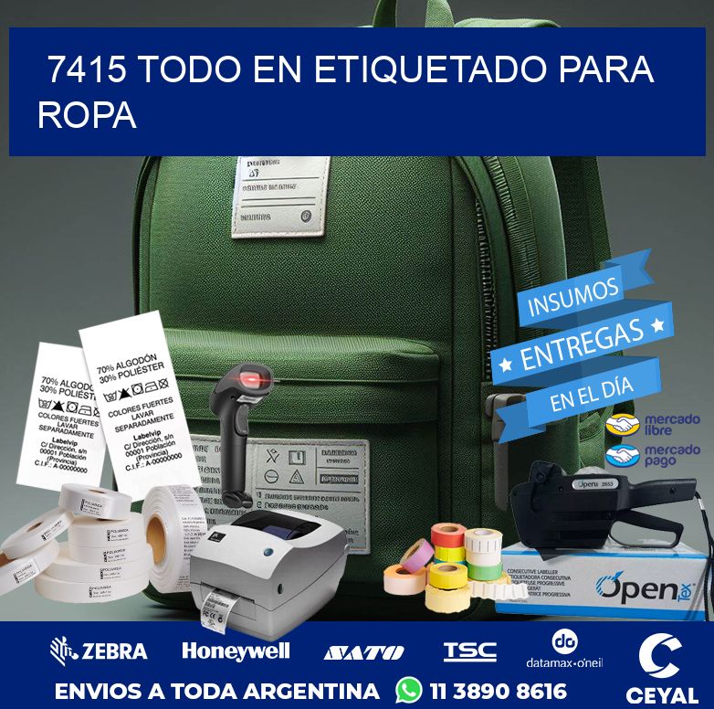 7415 TODO EN ETIQUETADO PARA ROPA