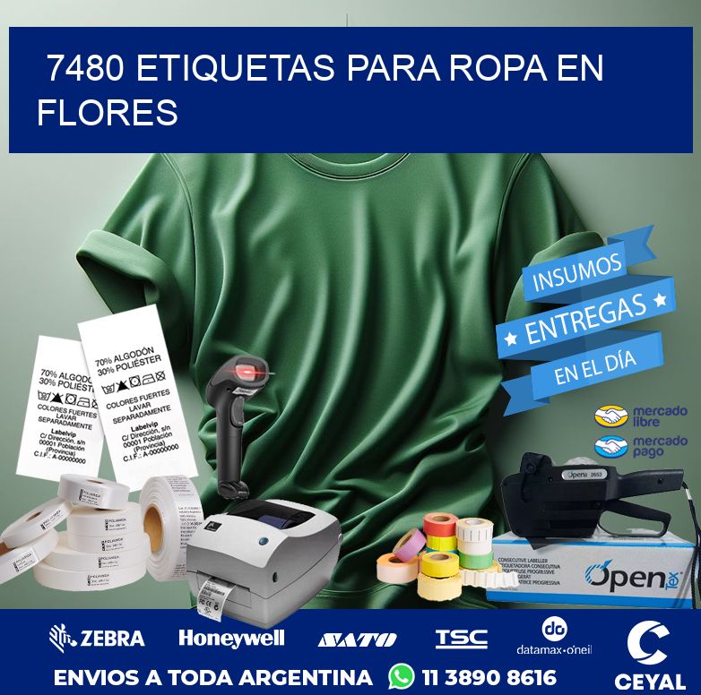 7480 ETIQUETAS PARA ROPA EN FLORES