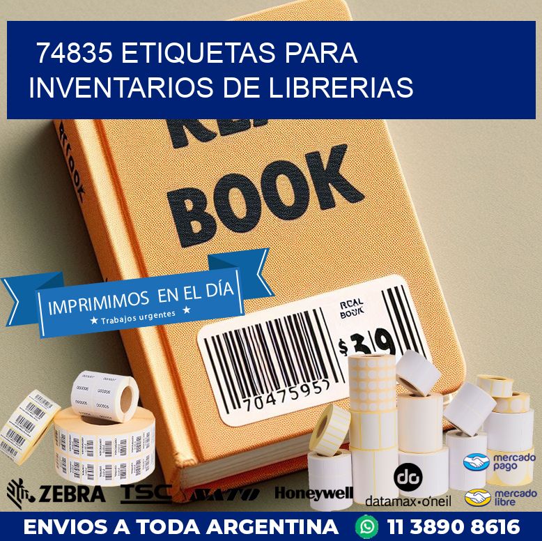 74835 ETIQUETAS PARA INVENTARIOS DE LIBRERIAS