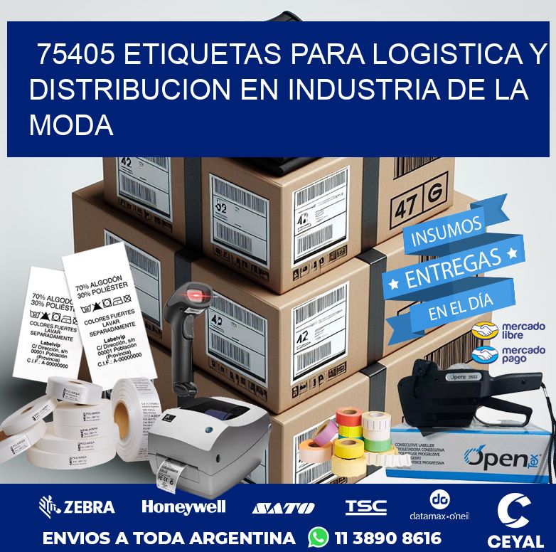 75405 ETIQUETAS PARA LOGISTICA Y DISTRIBUCION EN INDUSTRIA DE LA MODA