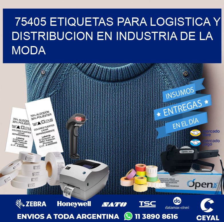 75405 ETIQUETAS PARA LOGISTICA Y DISTRIBUCION EN INDUSTRIA DE LA MODA