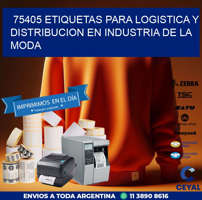 75405 ETIQUETAS PARA LOGISTICA Y DISTRIBUCION EN INDUSTRIA DE LA MODA