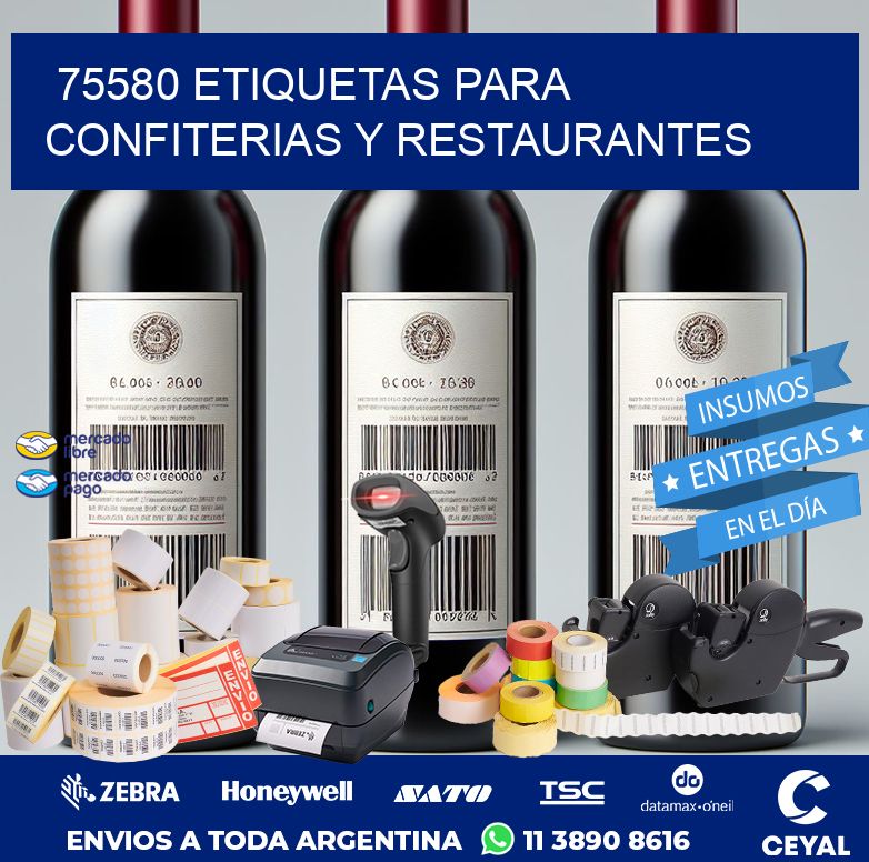 75580 ETIQUETAS PARA CONFITERIAS Y RESTAURANTES