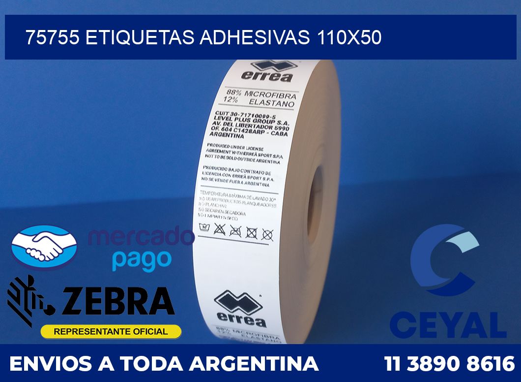 75755 ETIQUETAS ADHESIVAS 110X50